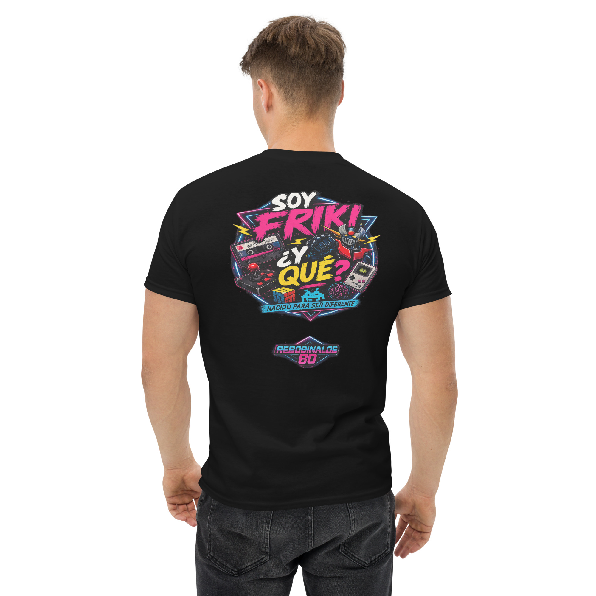 Camiseta "Soy Friki... ¿Y Qué?" | Orgullo Geek Retro | Rebobina los 80 - Imagen 2